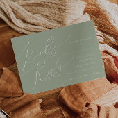 Carte RSVP de choix du menu Sage de script Boho ho