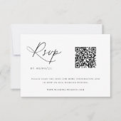 Carte RSVP de code QR Chic Mariage contemporain (Devant)