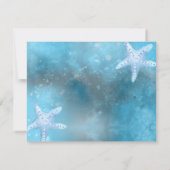 Carte RSVP de code QR du Mariage d'été de la mer p (Dos)