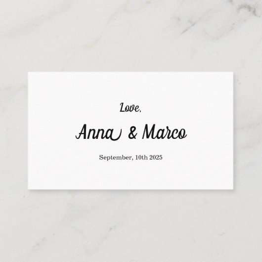 Carte RSVP de code QR élégante (Dos)