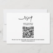 Carte RSVP de code QR simple (Devant)