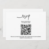 Carte RSVP de code QR simple (Devant / Derrière)
