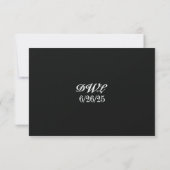 Carte RSVP de code QR Whisper métallique (Dos)