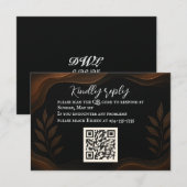 Carte RSVP de code QR Whisper métallique (Devant / Derrière)