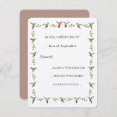 Carte RSVP de colibri (Devant / Derrière)