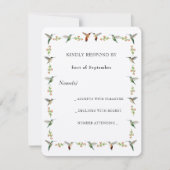 Carte RSVP de colibri (Devant)