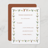 Carte RSVP de colibri (Devant / Derrière)