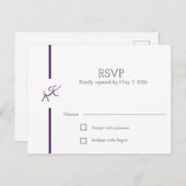 Carte RSVP de collection de Mariages d'initialisat (Devant / Derrière)