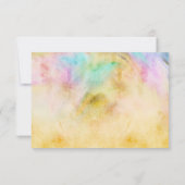 Carte RSVP de conception de teinture Jaune bat mit (Dos)