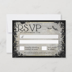 Carte RSVP de correspondance gothique pour chauves