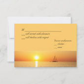 carte RSVP de coucher de soleil (Dos)