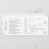 Carte RSVP de coupure de billet d'embarquement