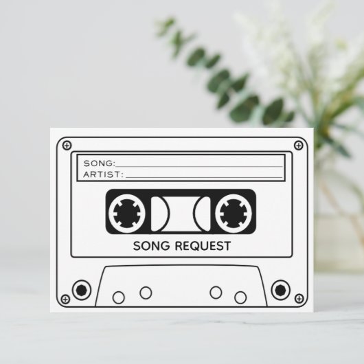 Carte RSVP de demande de chanson (Debout devant)