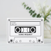 Carte RSVP de demande de chanson (Debout devant)