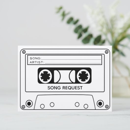 Carte RSVP de demande de chanson (Debout devant)