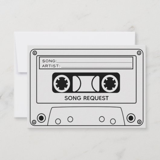 Carte RSVP de demande de chanson (Devant)