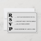 Carte RSVP de demande de chanson (Dos)