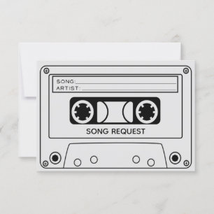 Carte RSVP de demande de chanson