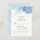 Carte RSVP de demande de chanson d'aquarelle géomé (Devant / Derrière)