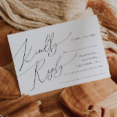 Carte RSVP de demande de chansons de script Whimsi