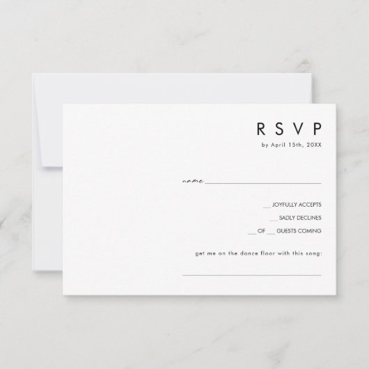 Carte RSVP de demande de chansons horizontales min (Devant)