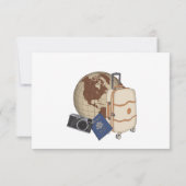 Carte RSVP de Fête des mariées de voyage Mlle à Mm (Dos)