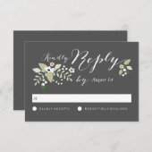 Carte RSVP de fleurs de champ (Devant / Derrière)