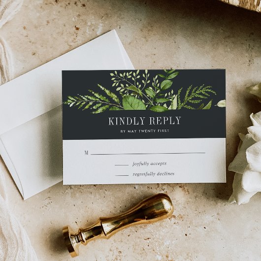 Carte RSVP de jardin de minuit