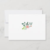 Carte RSVP de jardin rose et blanc rose (Dos)