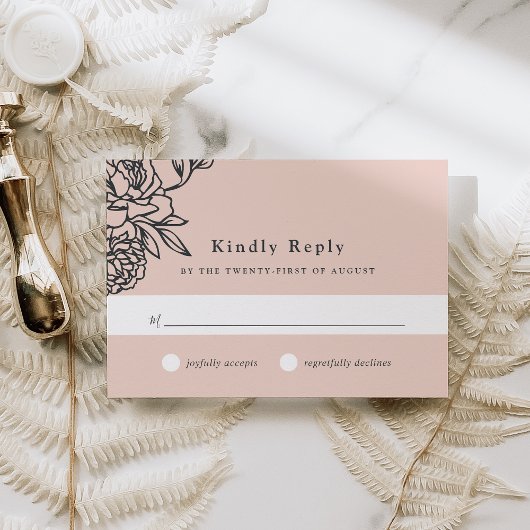 Carte RSVP de jardin secret