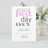 Carte RSVP de jour (Debout devant)