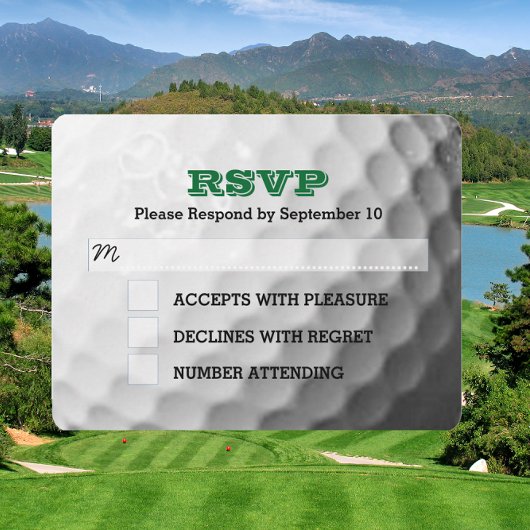 Carte RSVP de la barre de golf Mitzvah