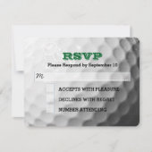 Carte RSVP de la barre de golf Mitzvah (Devant)