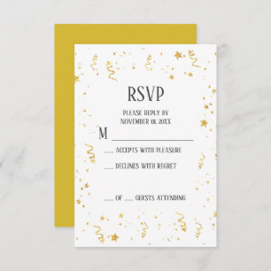 Carte RSVP de la fête de la retraite Gold