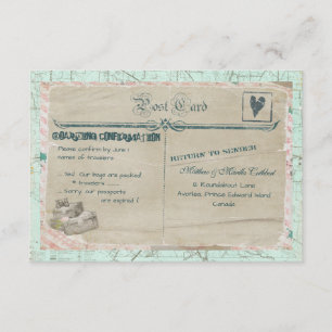 Carte RSVP de la partie voyage valises