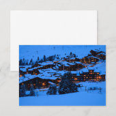 Carte RSVP de la scène d'hiver (Devant / Derrière)