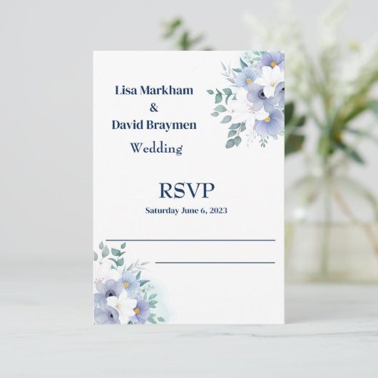 Carte RSVP de mariage (Debout devant)