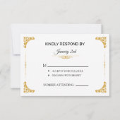 Carte RSVP de mariage (Devant)