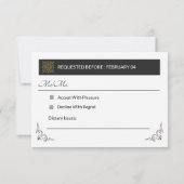 Carte RSVP de mariage (Dos)