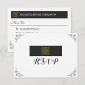 Carte RSVP de mariage (Devant / Derrière)