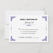 Carte RSVP de mariage (Devant)