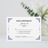 Carte RSVP de mariage (Debout devant)