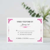 Carte RSVP de mariage (Debout devant)