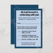 Carte RSVP de mariage (Devant / Derrière)