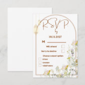 Carte RSVP de mariage (Devant / Derrière)