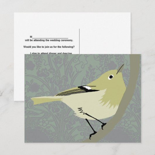 Carte RSVP de mariage (Devant / Derrière)