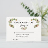 Carte RSVP de mariage (Debout devant)