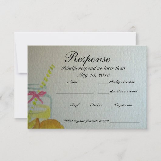 Carte RSVP de mariage (Devant)