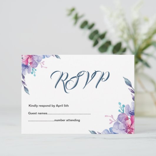 Carte RSVP de mariage (Debout devant)