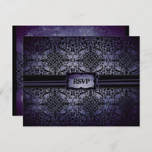 Carte RSVP de mariage A2 (Devant / Derrière)